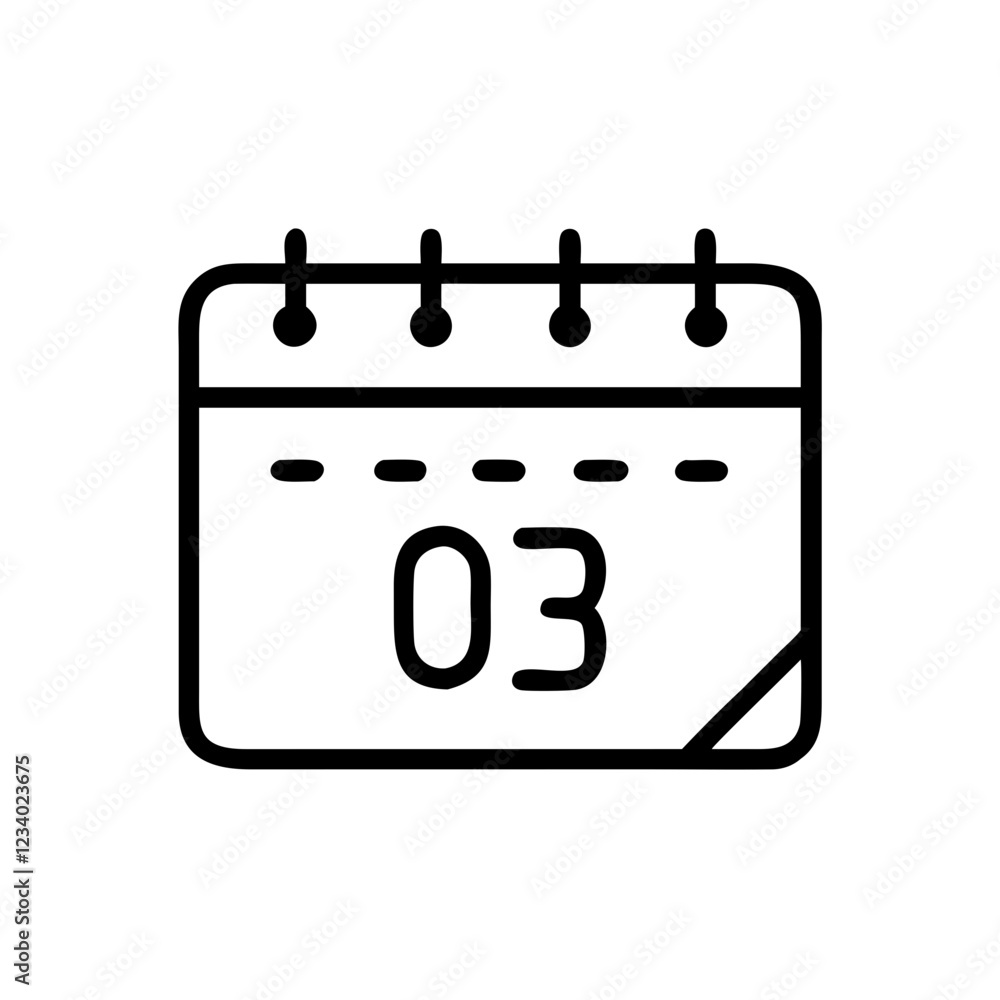 Poster calendar vector icon for time management and scheduling representation