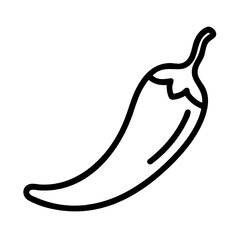 Chili Pepper Vector Icon for Spices and Culinary Representation