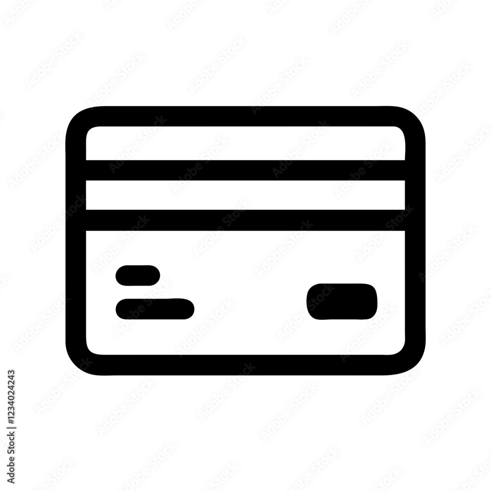 Poster credit card vector icon for payment and financial transactions representation
