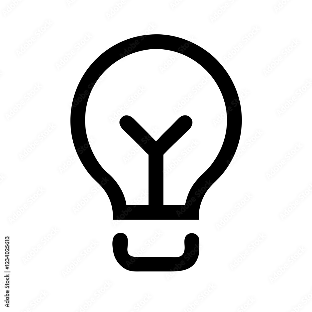 Poster Light Bulb Vector Icon for Illumination and Innovation Representation
