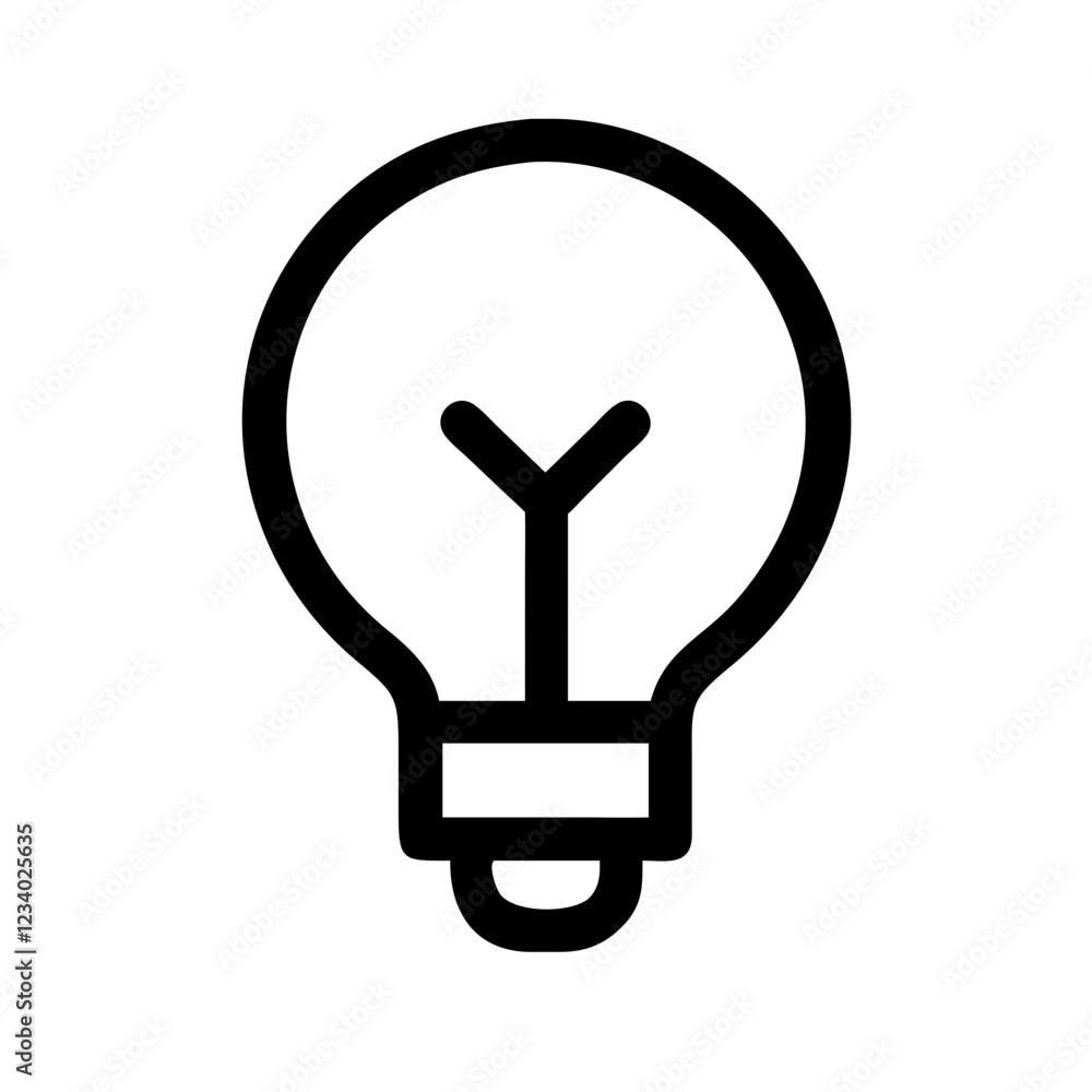Poster light bulb vector icon for illumination and innovation representation
