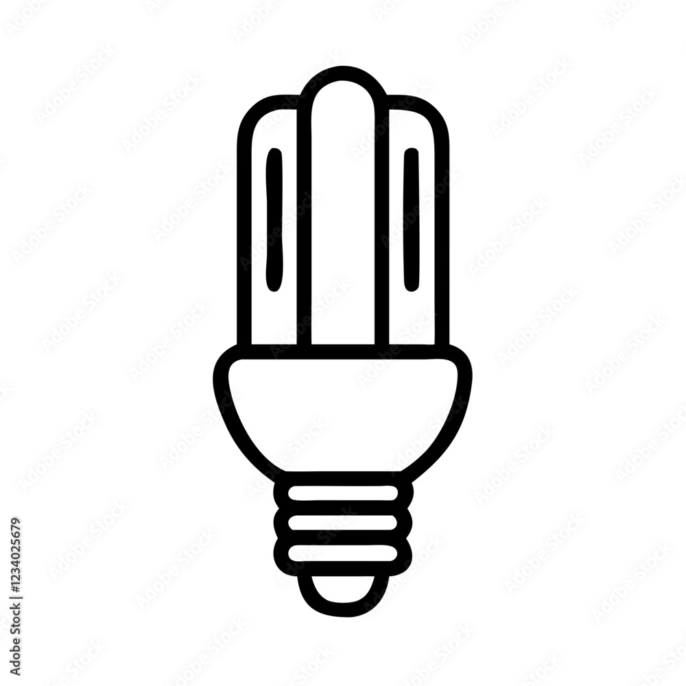 Poster Light Bulb Vector Icon for Illumination and Innovation Representation