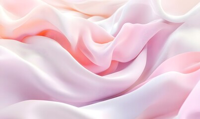 Fototapeta premium Pastel silk fabric waves, soft texture, elegant background, design resource