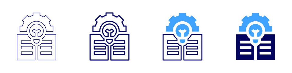 Stunning idea icon in 4 different styles. Thin Line, Line, Bold, and Bold Line. Duotone style. Editable stroke