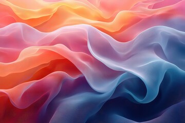 Obraz premium Abstract flowing waves in vibrant colors creating a serene atmosphere.
