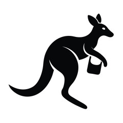 Jumping Pose: The kangaroo is captured mid-jump, showcasing its signature movement.