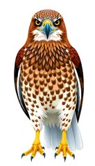 Naklejka premium Hawk Full Body Front View