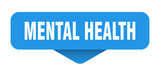 mental health sticker. mental health sign on transparent background