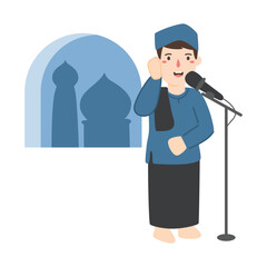 Call to Prayer adzan illustration
