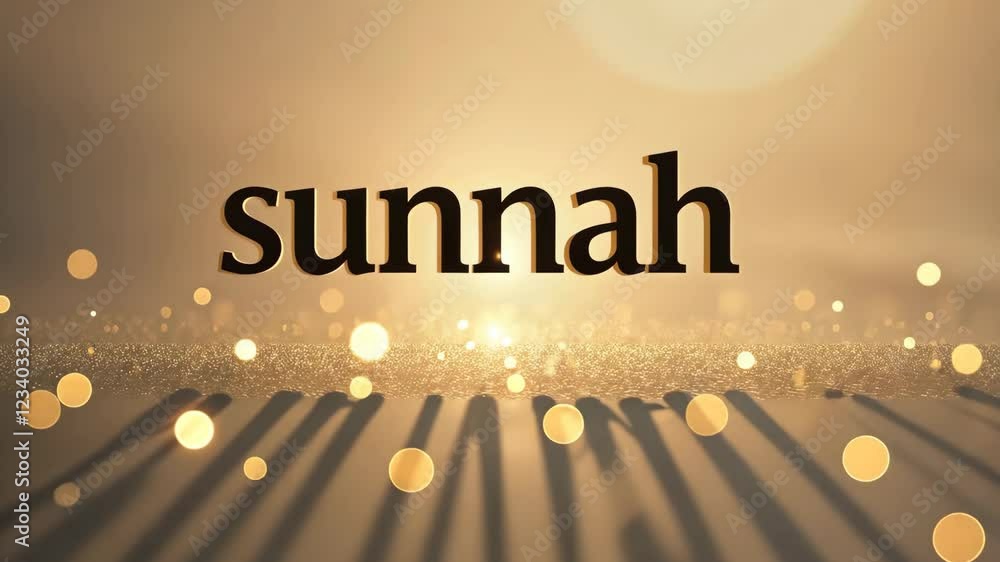 Poster the word sunnah is written in black letters on a white background. the letters are outlined in black