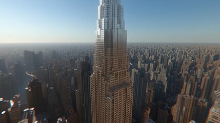 Fototapeta premium Cityscape: Skyscraper's Majestic View