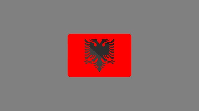 Albania flag icon animation independence day