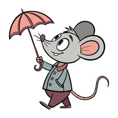Obraz premium a cute mouse funny cartoon design new