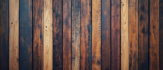 Obraz premium wall made of reclaimed wood with visible age and texture