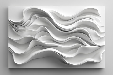 Obraz premium Abstract White Wave Sculpture.