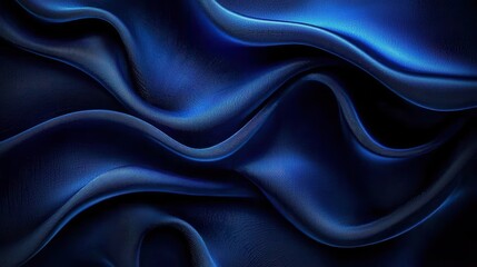 Fototapeta premium Abstract Blue Silk Drape: Luxurious Textured Background