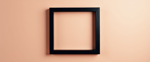 Sleek Black Frame Against Subtle Bei Background