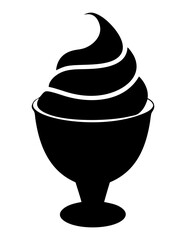 A creative illustration of an ice cream cone with chocolate cream next to a glowing light bulb, blending the themes of sweetness and energy-saving