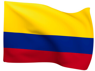 3d Waving Flag Colombia.