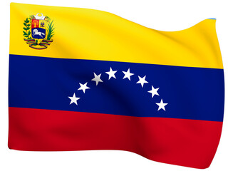 3d Waving Flag Venezuela State.