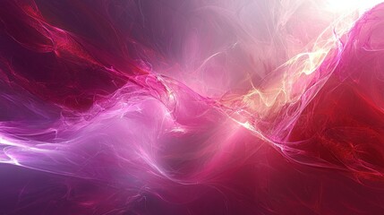 Fototapeta premium Abstract Crimson Nebula: Ethereal Pink and Red Swirls