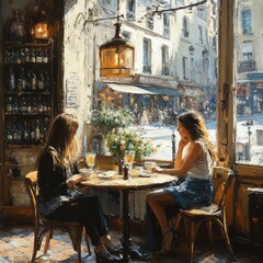 Parisian Cafe: A Sunny Afternoon Rendezvous