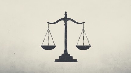 Scales of justice symbol, balance, equilibrium concept.