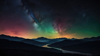 sunrise over the mountains