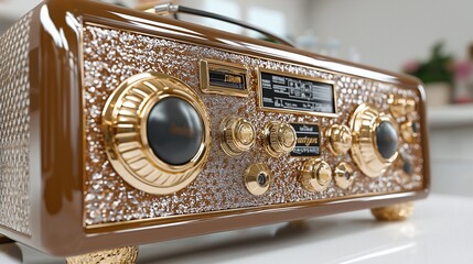 Vintage music boombox 