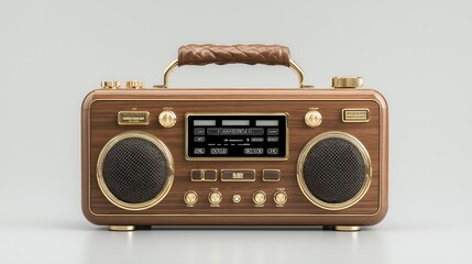 Fototapeta premium vintage boombox isolated on white