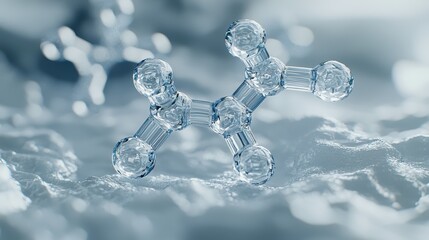 Crystalline Molecular Structure on Undulating Surface