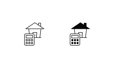 House Budget icons set vector stock illustration