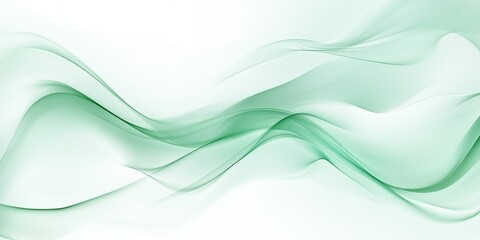 Obraz premium Celery Green Abstract Design Background Delicate 3D Render, Minimalist Wave Forms, Elegant Backdrop