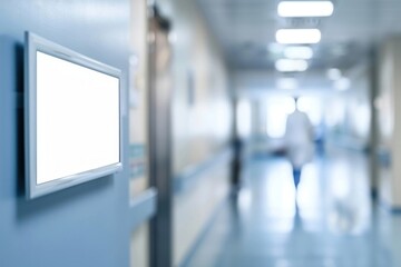 Sign mockup hospital architecture electronics.