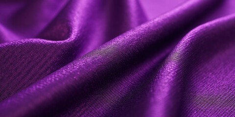 Velvety purple fabric exudes richness; its deep, lustrous hue and smooth texture captivate in this close-up view, inviting touch and admiration