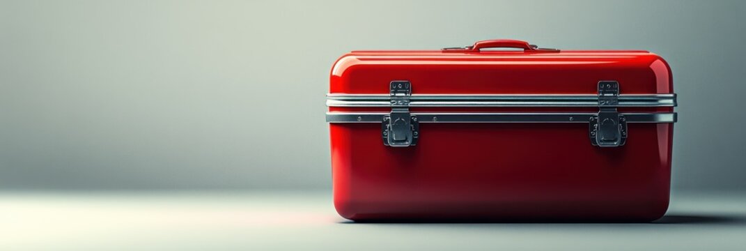 A Vibrant Red Suitcase: A Symbol of Travel and Adventure