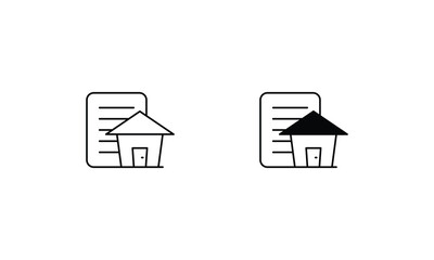 House Document icons set vector stock illustration