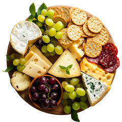 Cheese and charcuterie board home kitchen food platter elegant setting overhead view gourmet indulgence