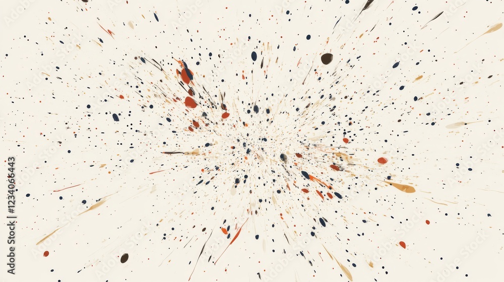 Poster abstract explosion of colors on a light background, showcasing dynamic splashes and artistic express