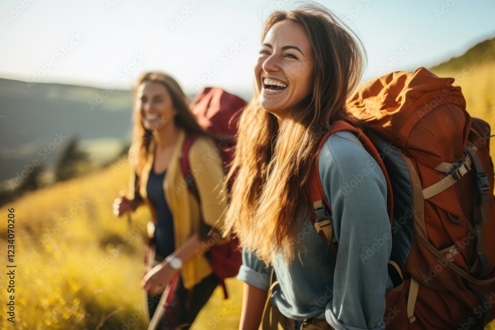 Canvas Prints Backpack hiking recreation adventure.