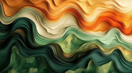 Fototapeta premium Abstract Warm Hues Flowing Dynamically. AI Generated