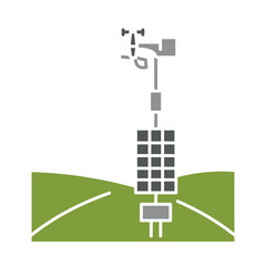Weather Station flat icon. Smart agriculture.