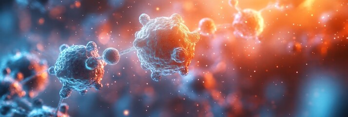 Microscopic World: A 3D Render of Virus Structures