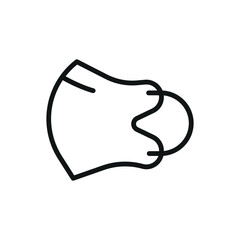 Face mask icon with a clean and modern aesthetic, perfect for representing hygiene, personal protection