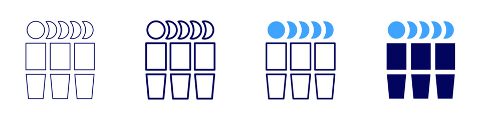 Teamwork methods icon in 4 different styles. Thin Line, Line, Bold, and Bold Line. Duotone style. Editable stroke