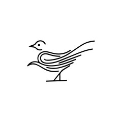 Obraz premium bird logo vector .Business logo concept.Black and white background.