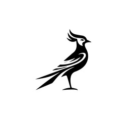 Obraz premium bird logo vector .Business logo concept.Black and white background.