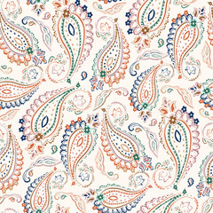 seamless paisley pattern on background