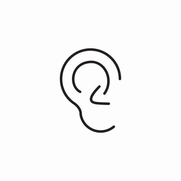 recommend clip art: human ear anatomy icon vector sign