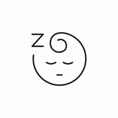sleep dream rest icon vector sign